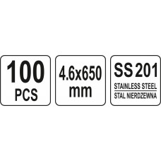 Coliere metalice reglabile din otel 4.6 x 650 mm Y..